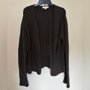 Eddie Bauer Women Open-front Knit Cardigan Sz XL Tall Green